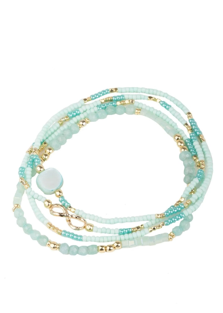 Skyla Infinity Bracelet Set Turquoise