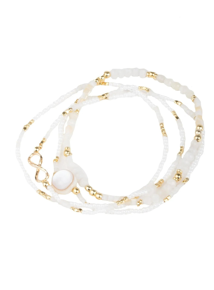 Skyla Infinity Bracelet Set White
