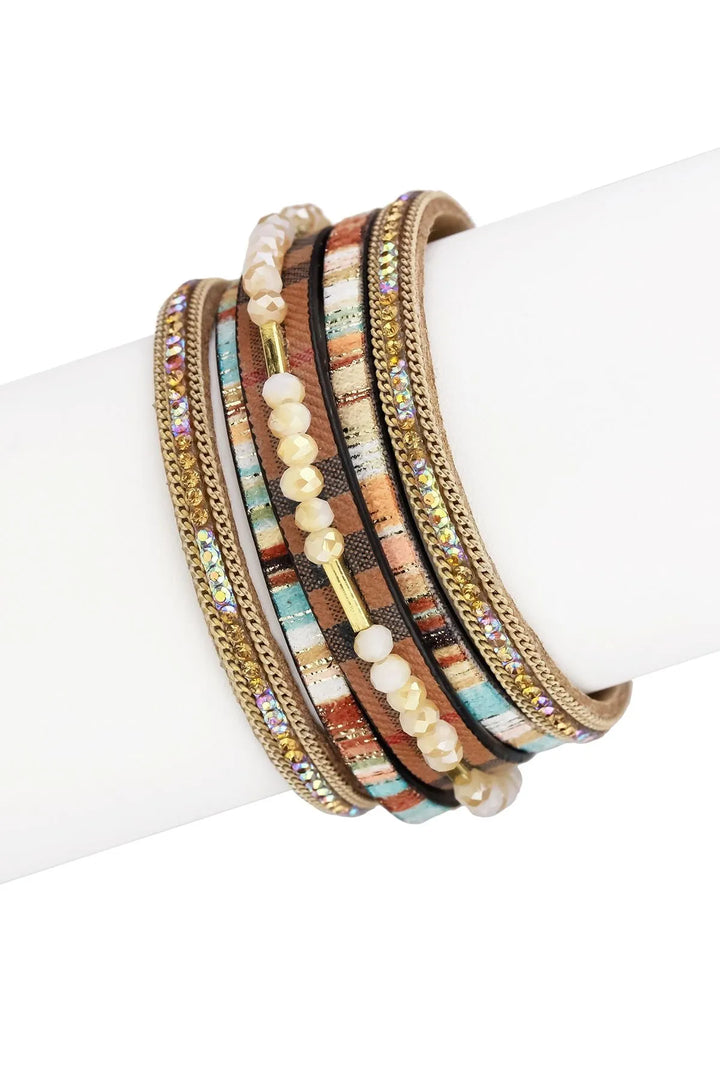 Cheerful Beaded Bracelet Wheat