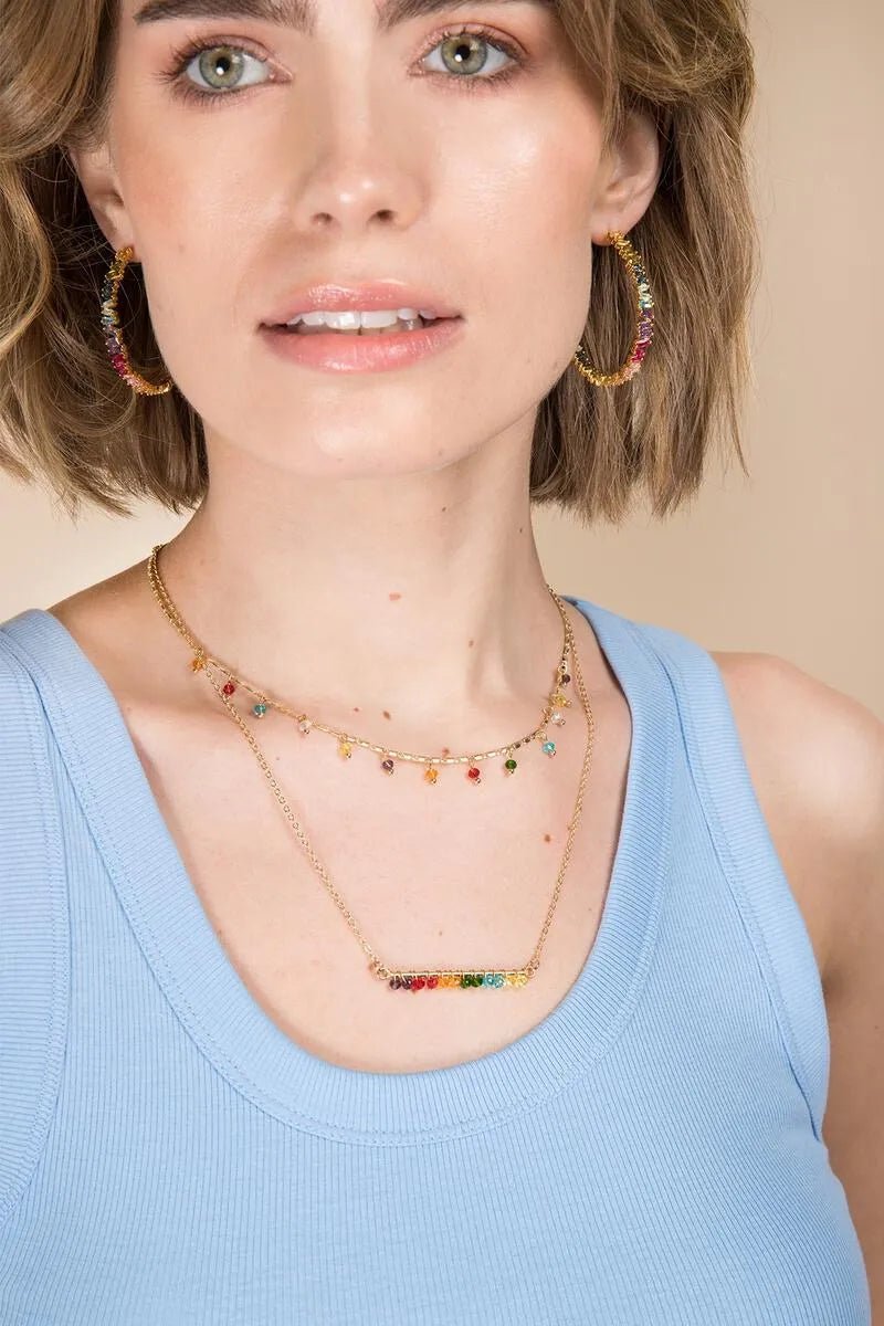 Rainbow Bright Necklace Gold