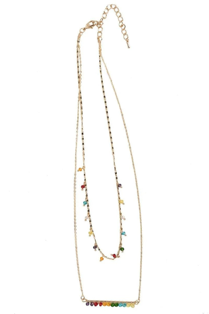 Rainbow Bright Necklace Gold