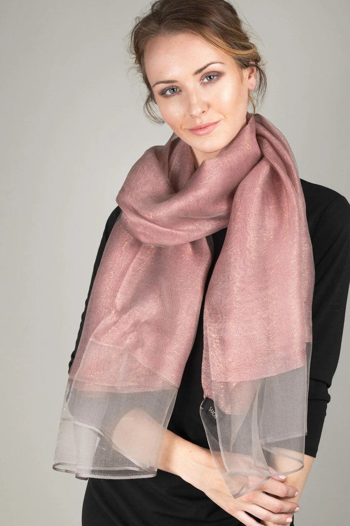 Sparkle Sheer Social Wrap Pink