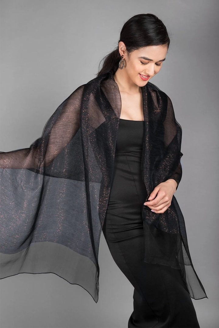 Sparkle Sheer Social Wrap Navy