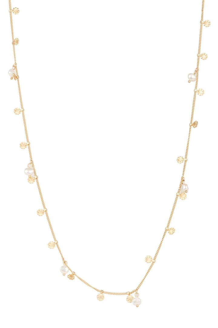 Stellar Pearl Necklace Gold