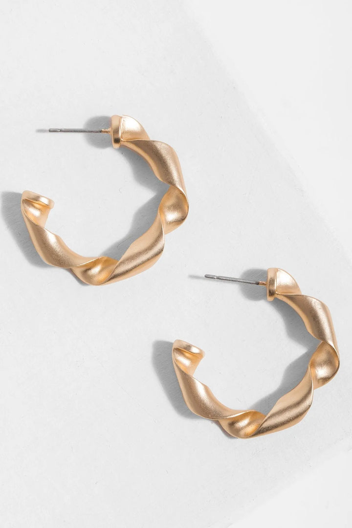 Twisted Hoop Earring Gold