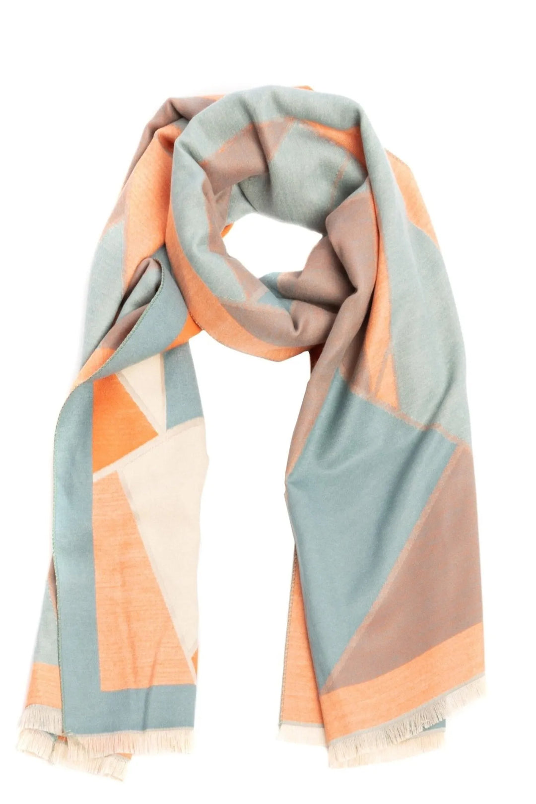 Abstract Tile Reversible Scarf Coral