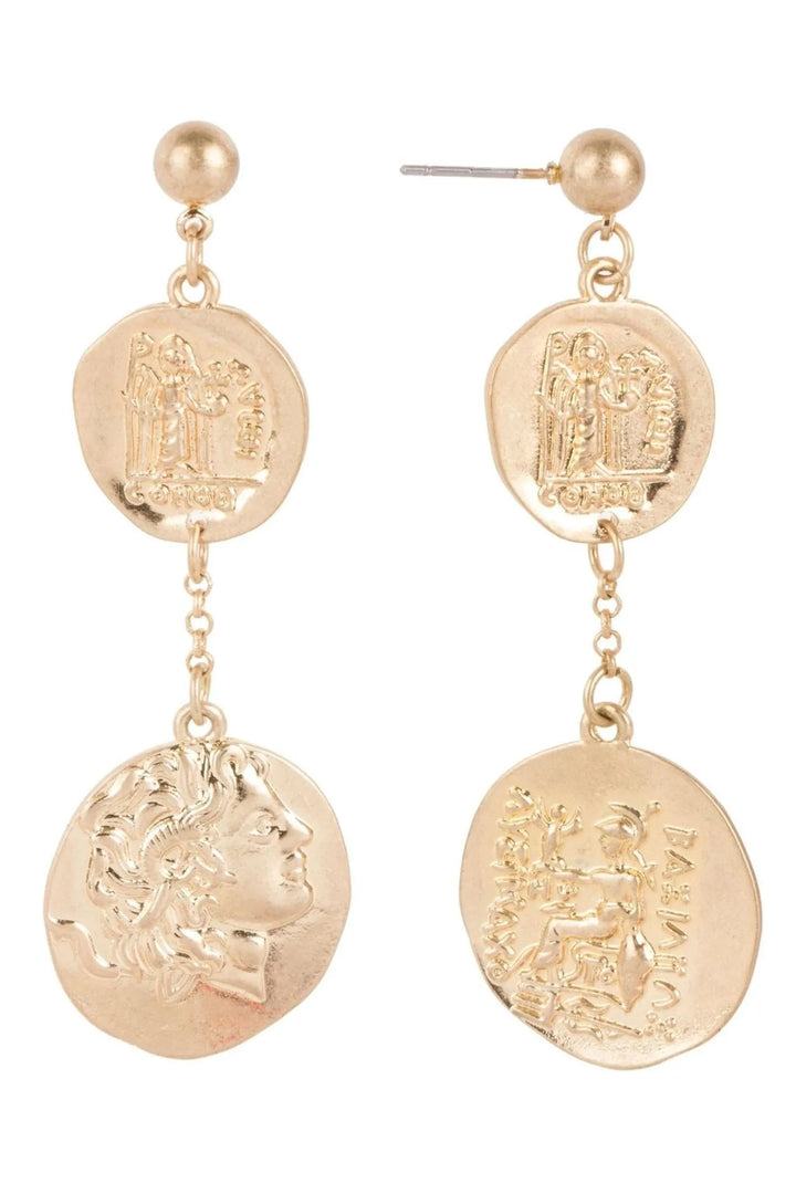 Caesar Drop Earring Gold