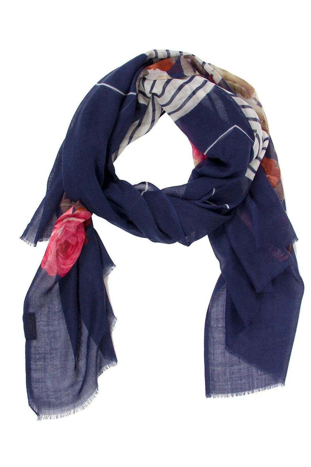 Anda Wool & Silk Scarf Navy