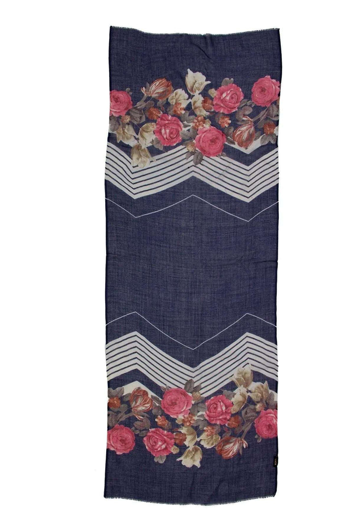 Anda Wool & Silk Scarf Navy