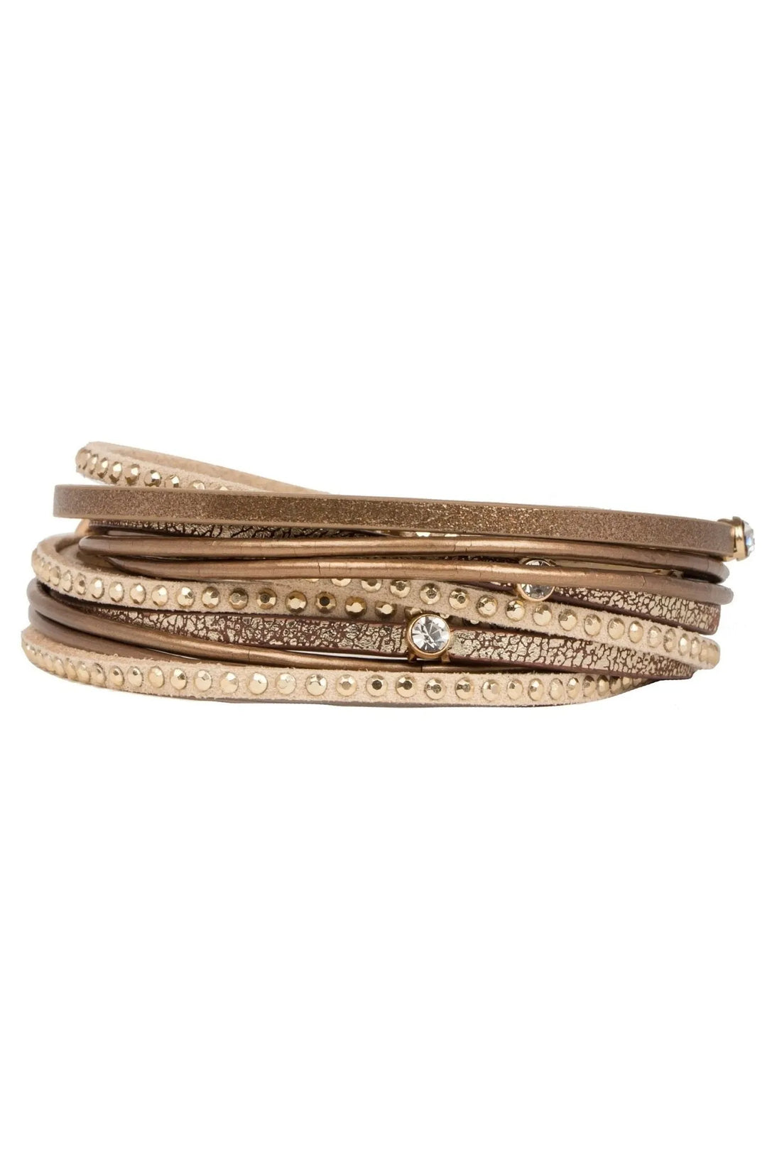 Segovia Double Wrap Leather Bracelet Sienna