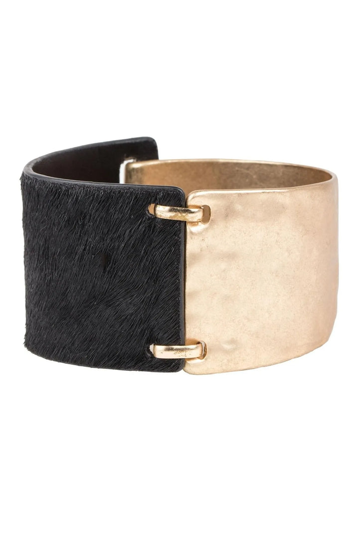 Aileen Leather Bracelet Black