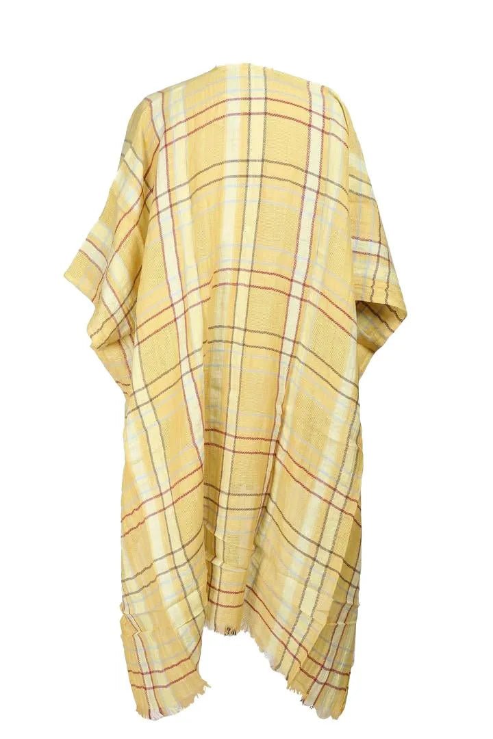 Reverie Plaid Kimono Khaki