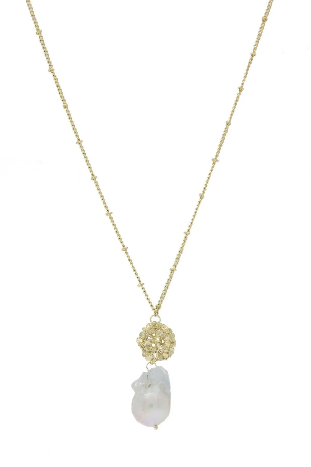 Baroque Garden Necklace White