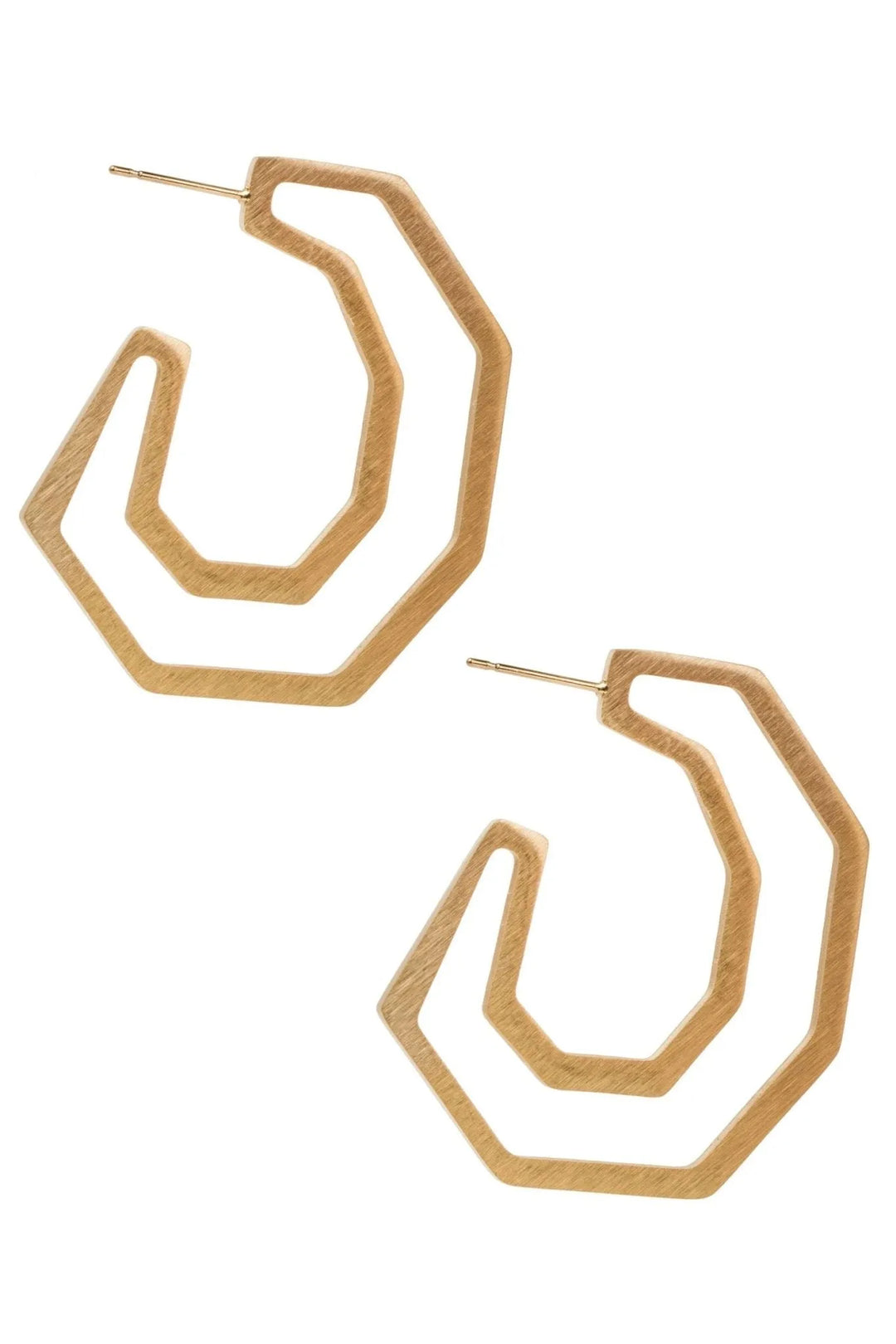 Angled Geometric Earring Gold