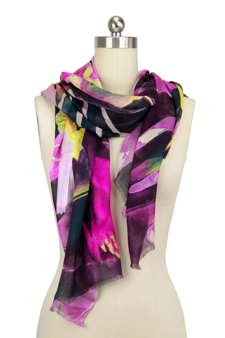 Tropical Forest Scarf Dark Multi