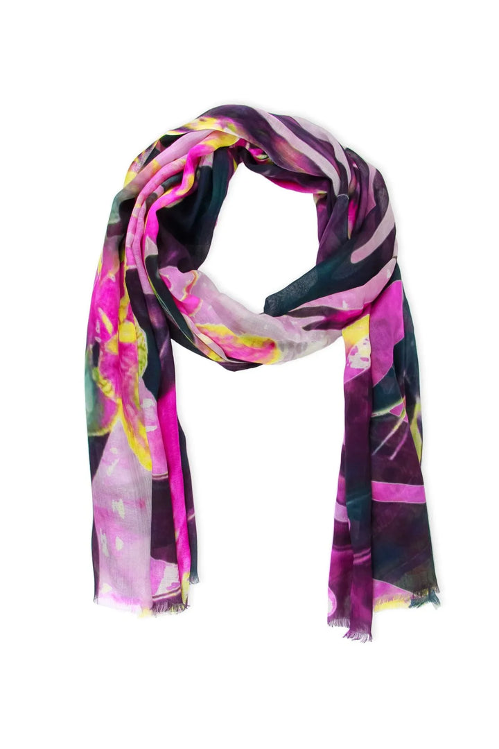 Tropical Forest Scarf Dark Multi