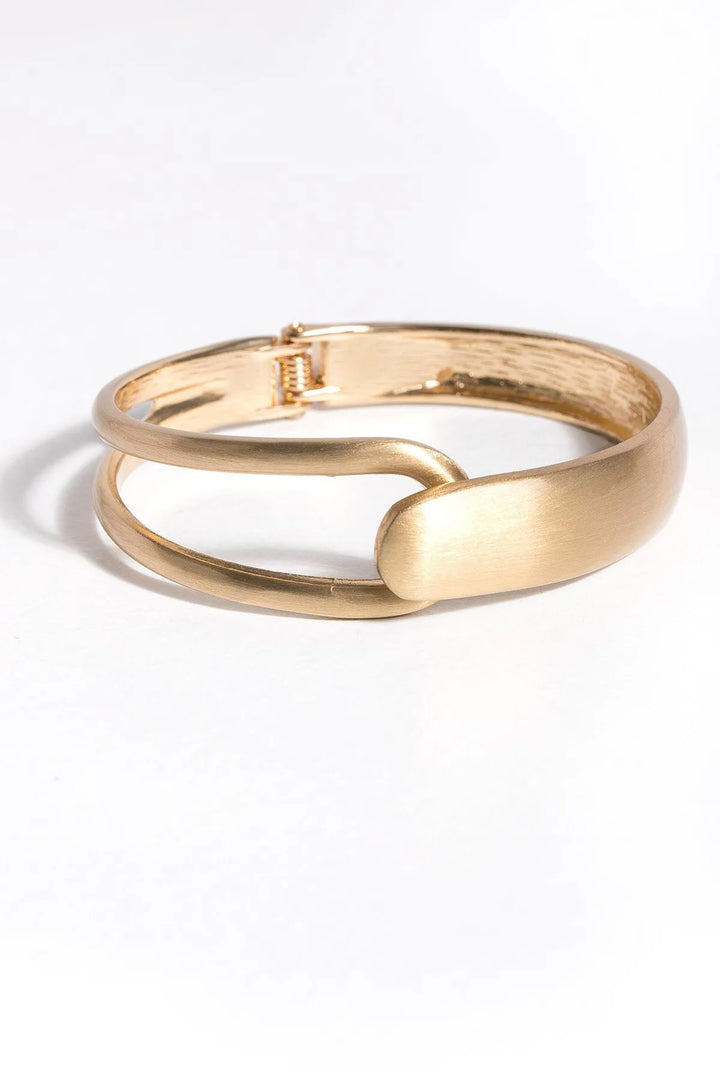 Overlap Hinged Bracelet Gold