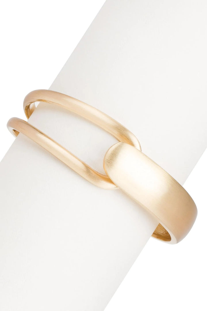 Overlap Hinged Bracelet Gold