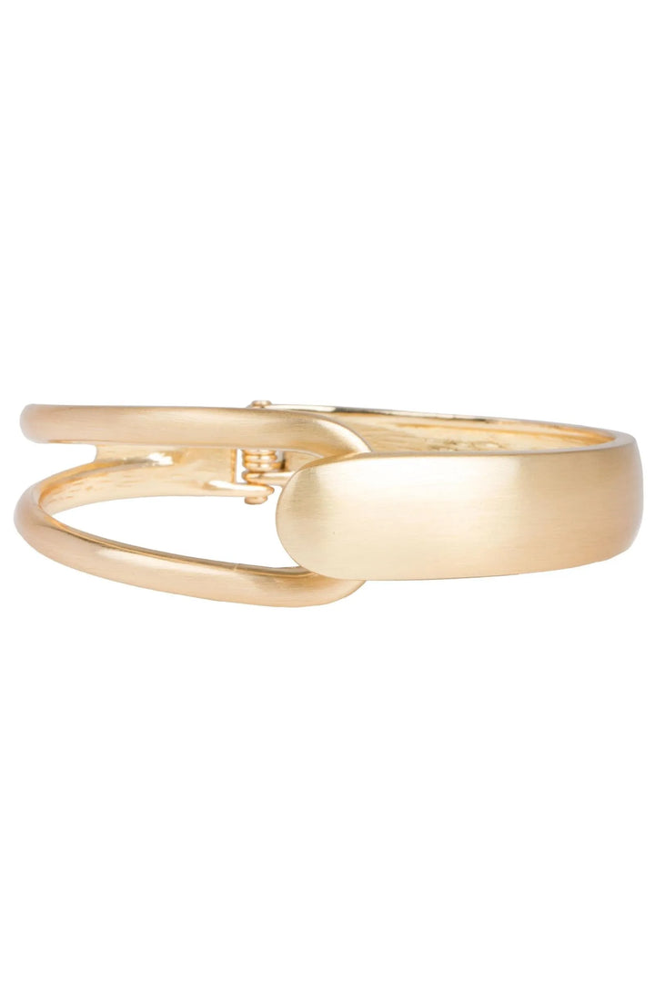 Overlap Hinged Bracelet Gold