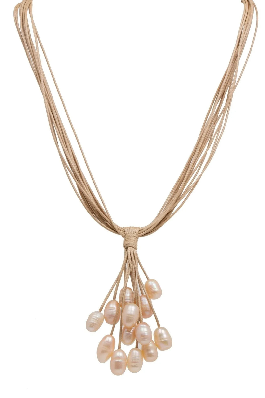Tahitian Wax Corded Pearl Necklace Blanched Almond