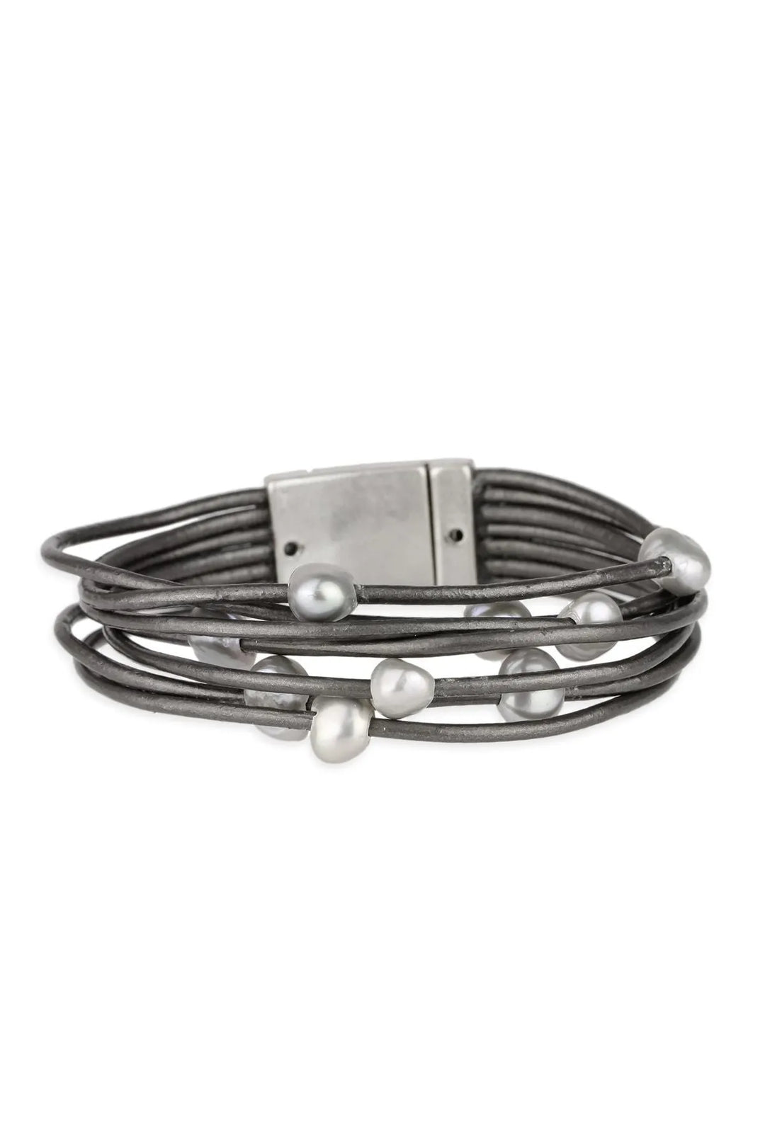 Celeste Multi Strand Beaded Bracelet Dim Gray
