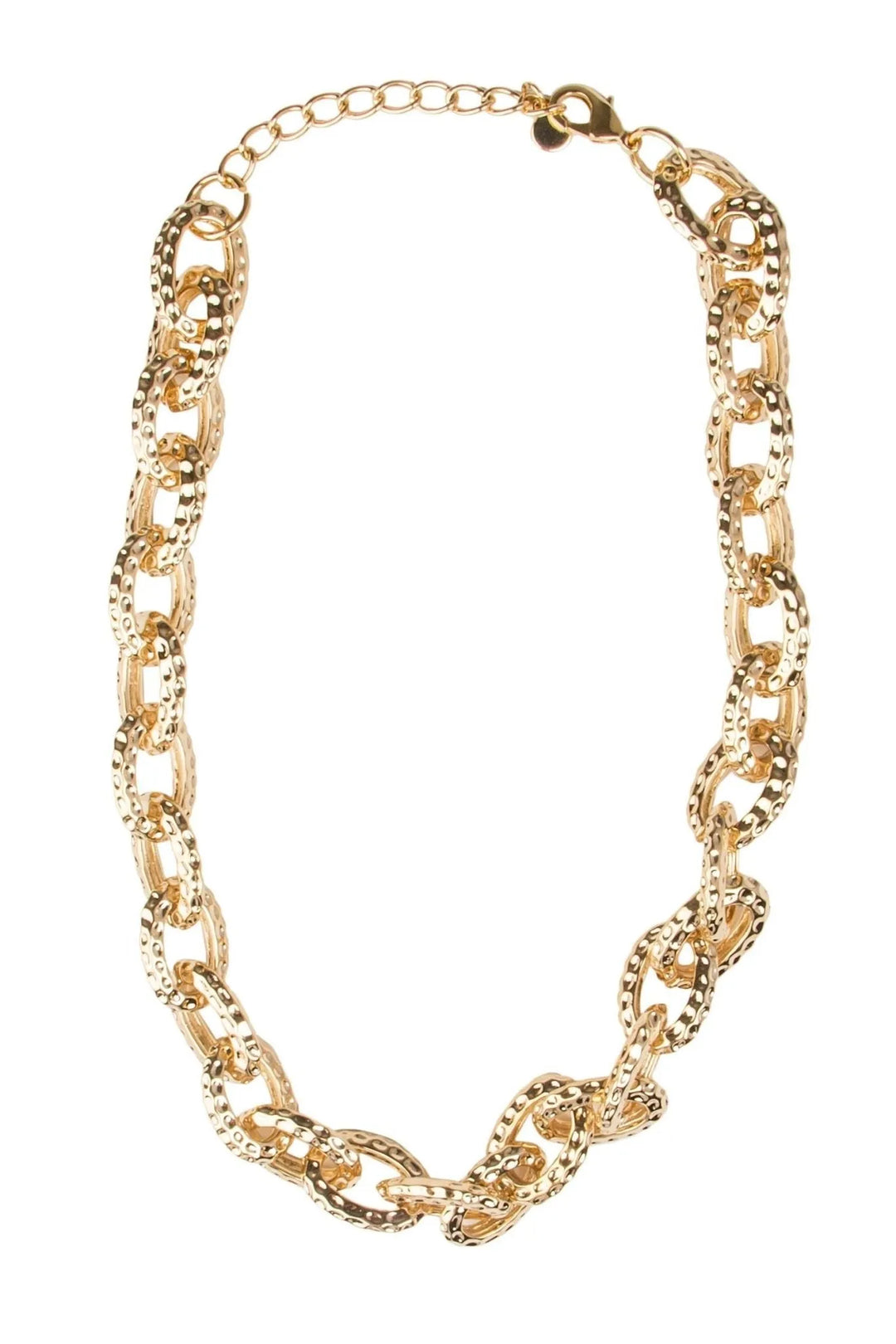 Hammered Chain Necklace Gold