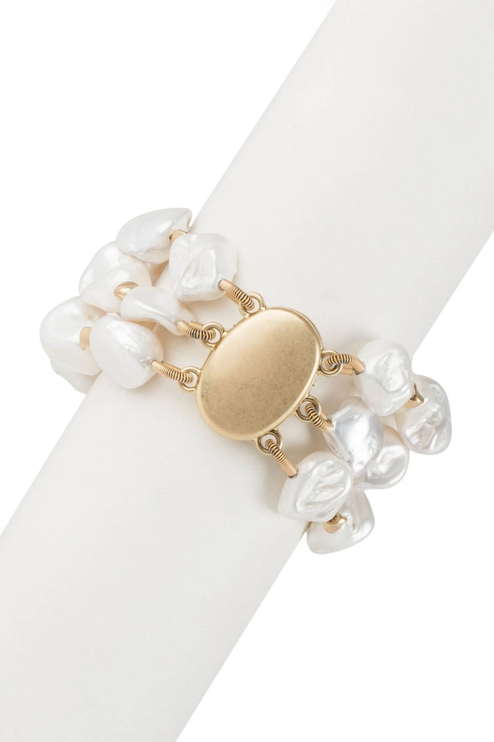 Charlotte Pearl Bracelet White