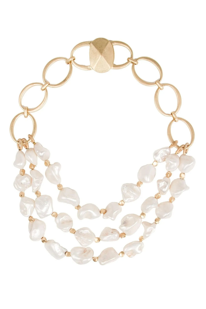 Charlotte Pearl Necklace White