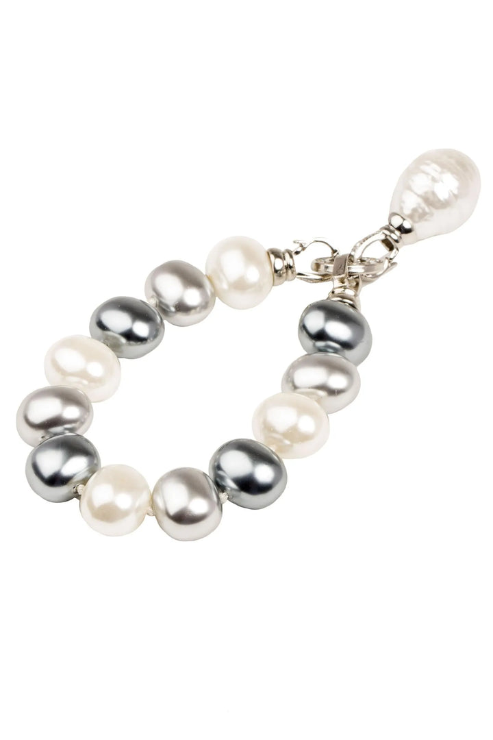 Neapolitan Pearl Bracelet Silver