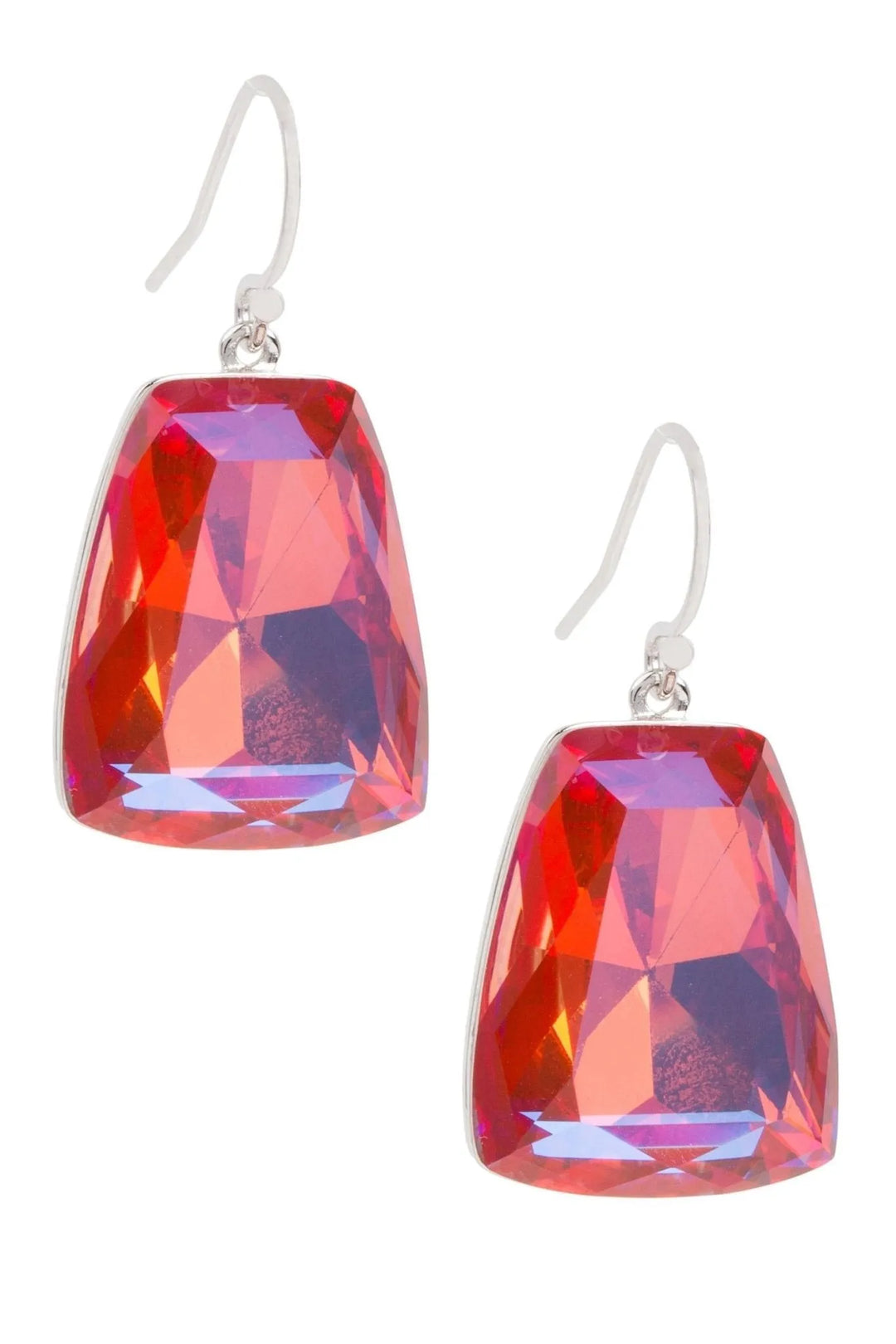 Prism Cushion Earring Red