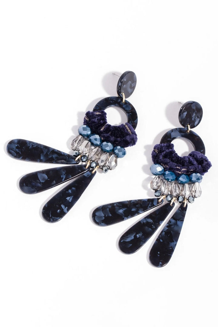 Lavish Velvet Earring Midnight Blue