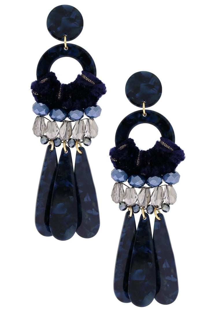 Lavish Velvet Earring Midnight Blue