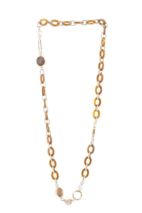 Aisha Long Chain Necklace Burly Wood