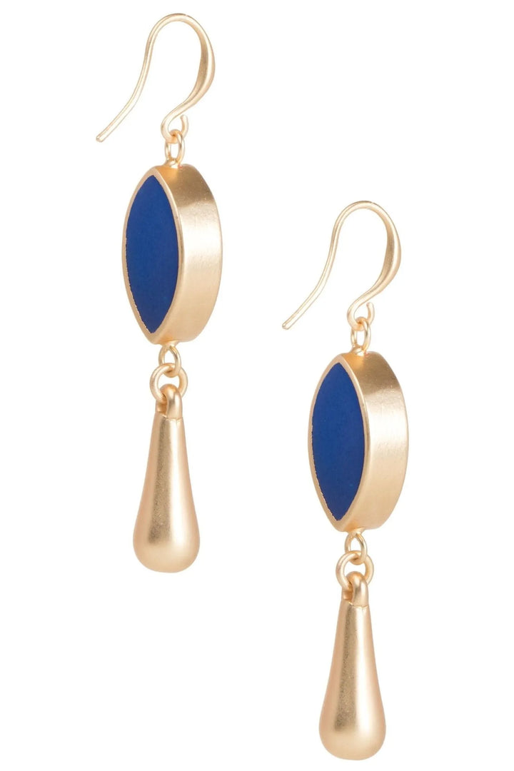 Varsha Statement Earring Dark Blue