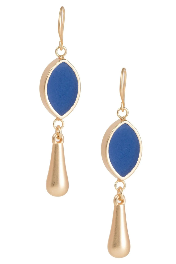 Varsha Statement Earring Dark Blue