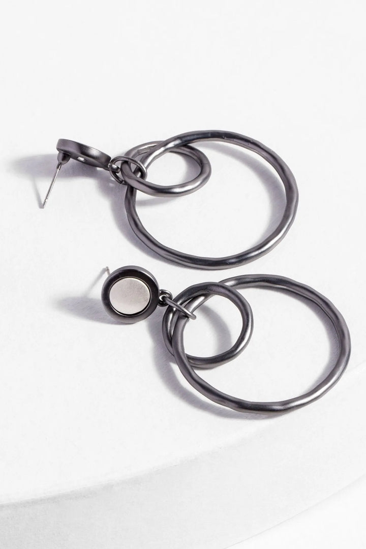 Going In Circles Statement Earring Dim Gray
