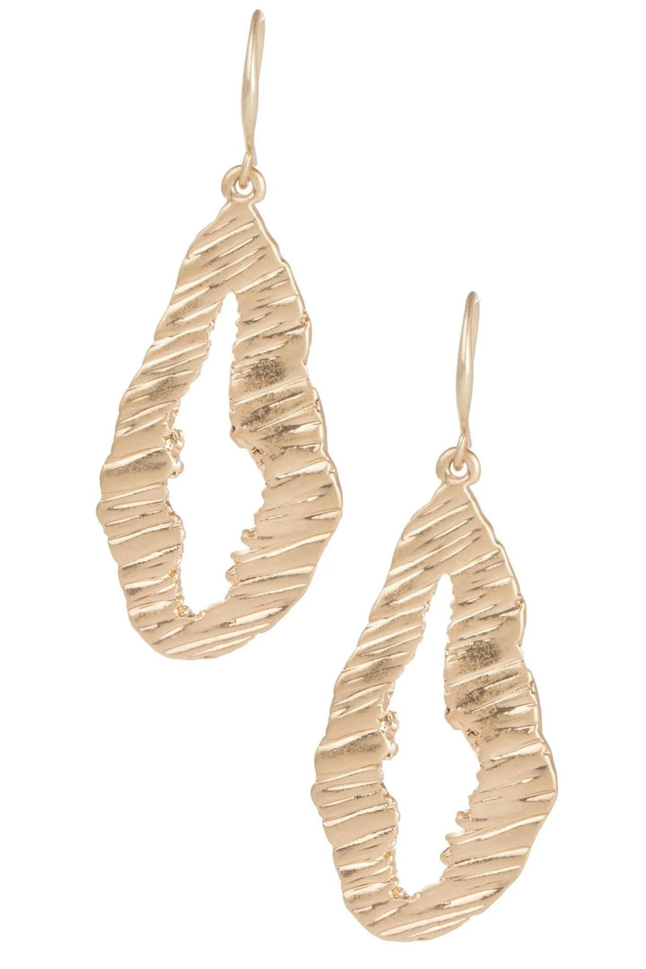 Ridge Statement Earring Gold