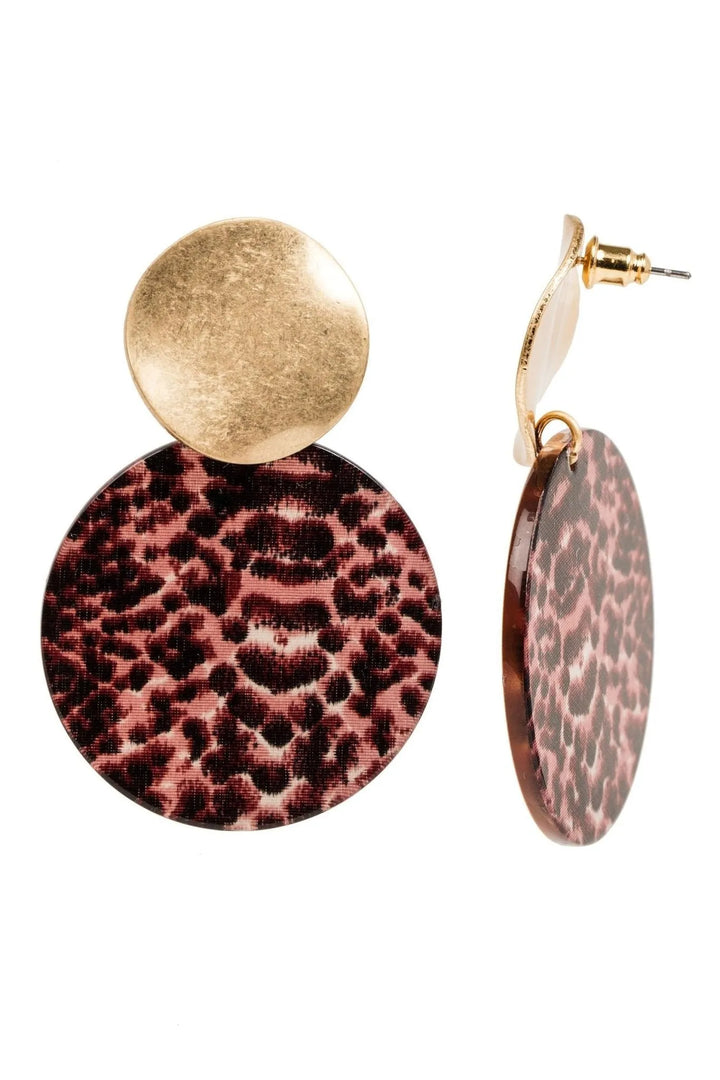 Jungle Vibes Statement Earring Brown