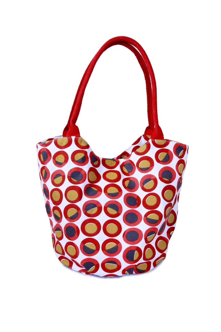 Beach Bucket Tote Bag Crimson