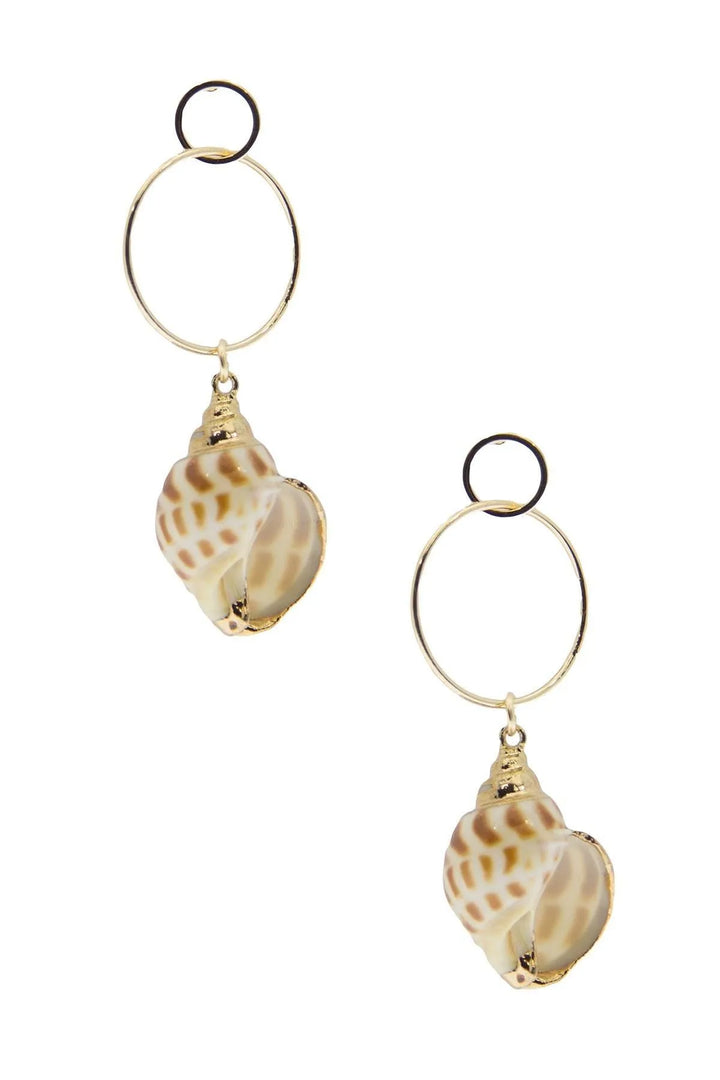 Underwater Shell Loop Earring White