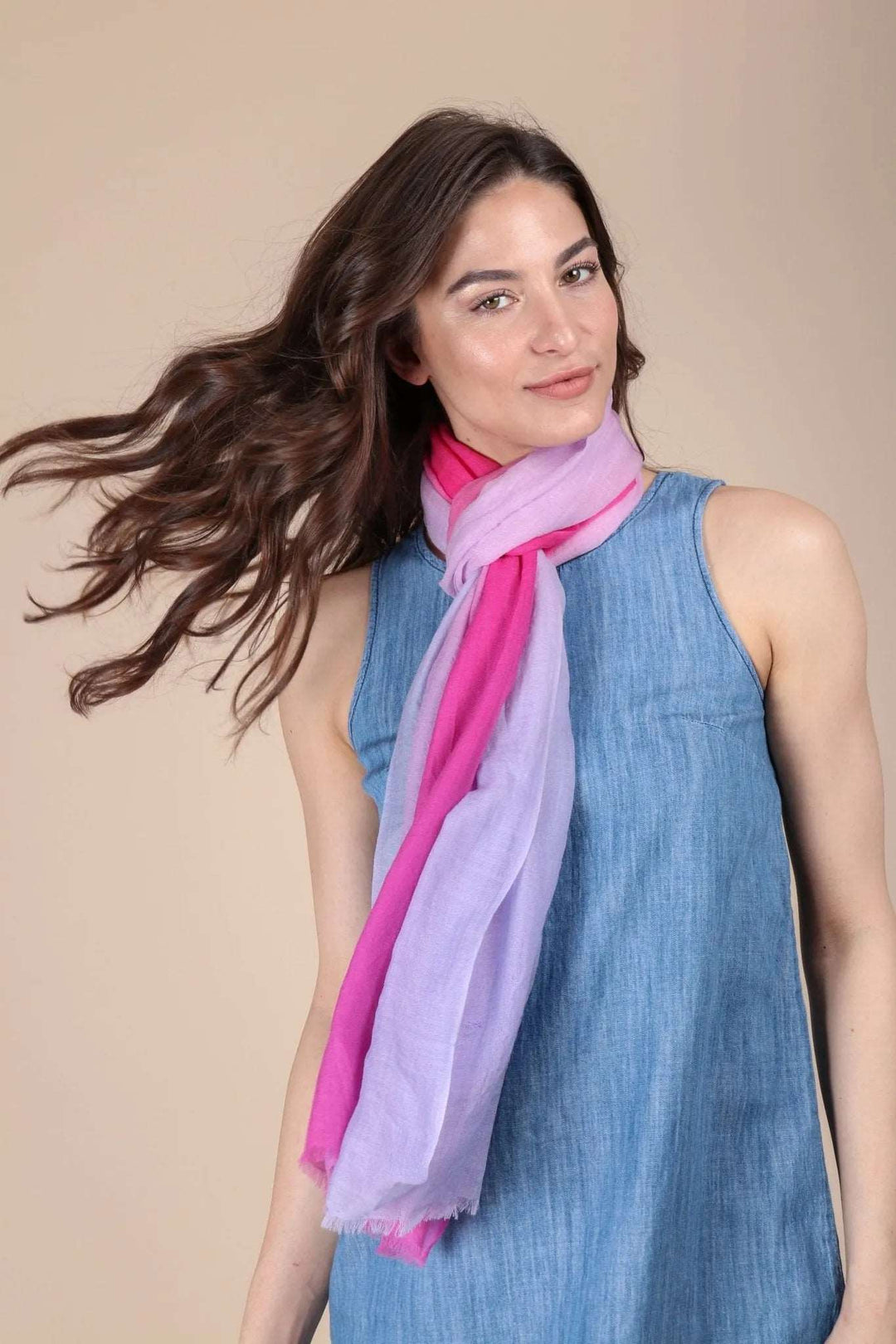 Cashmere Ombre Scarf Hot Pink