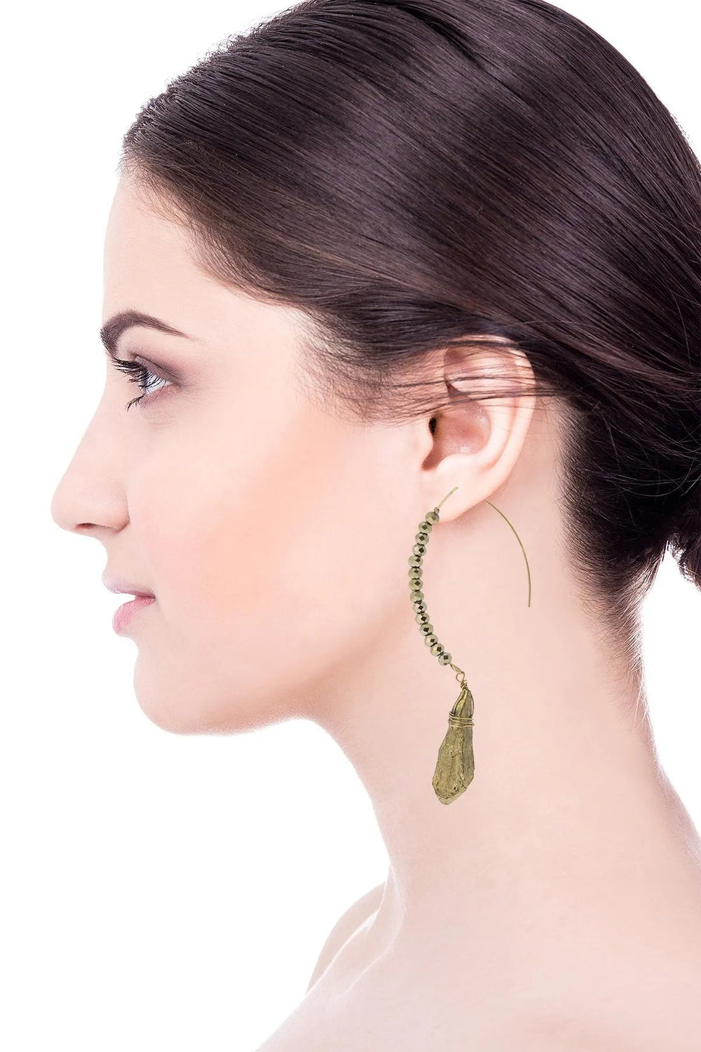 Unique Threader Earring Olive