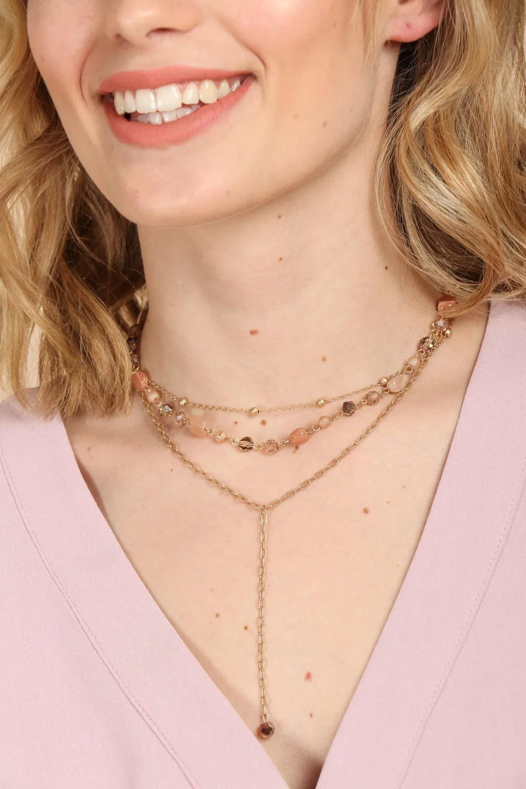 Layer Cake Necklace Bisque