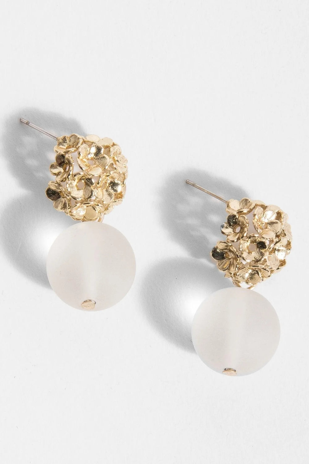 Global Garden Drop Earring White