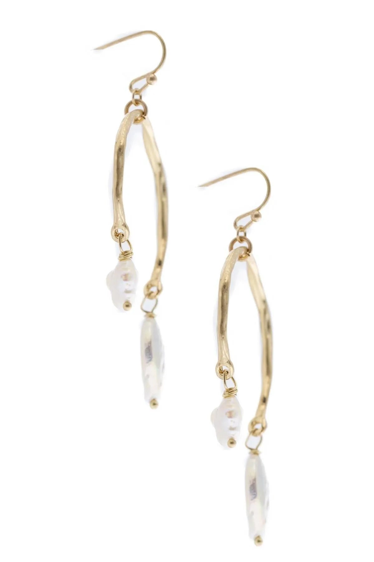Saachistyle Gold Uneven Drop Earrings