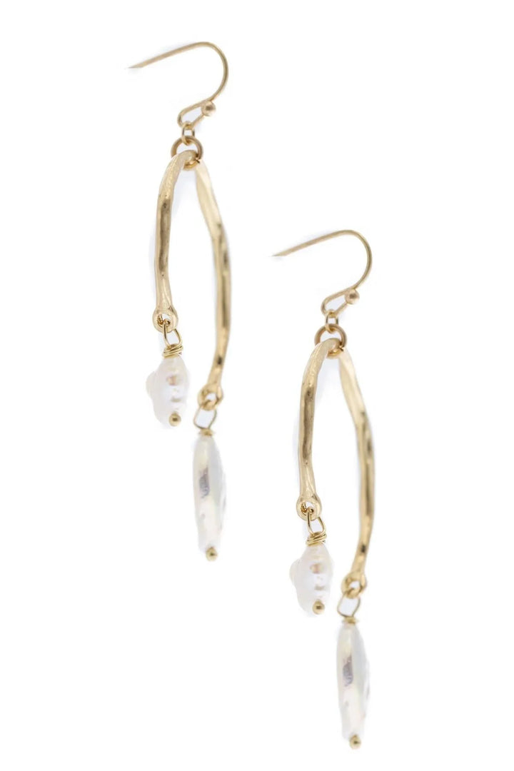 Uneven Drop Earrings Gold