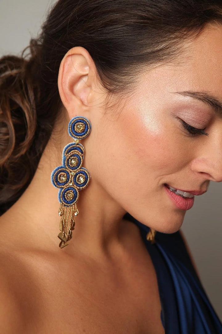 Lavasa Statement Earring Navy