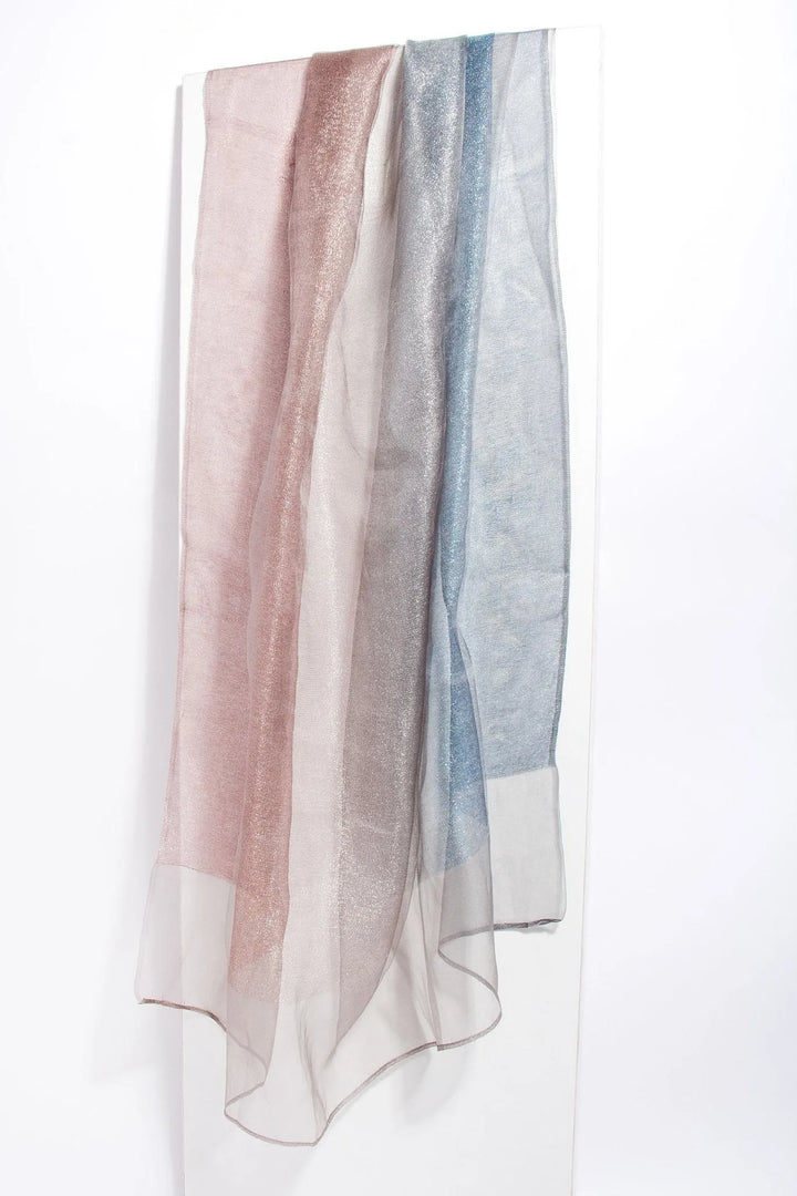 Ombre Glitz Scarf Steel Blue