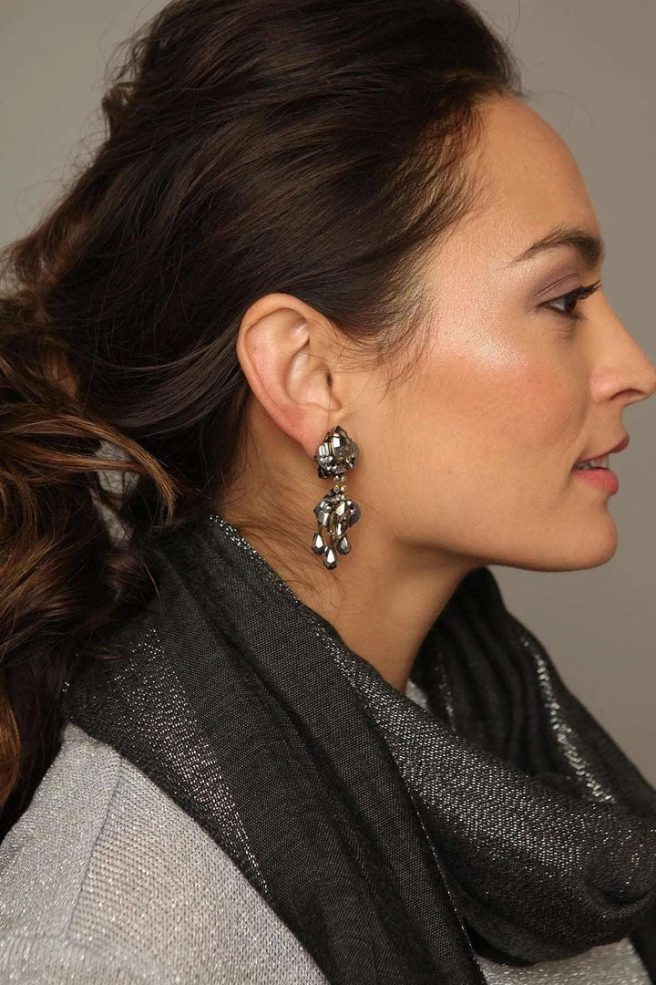 Birdy Clip-On Statement Earring Black