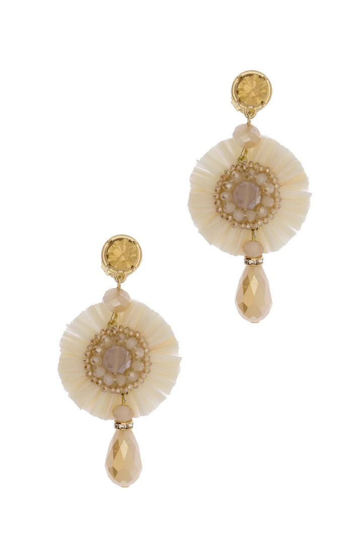 Crystal Drop Utsav Earring Linen